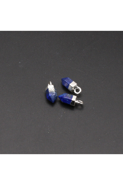 Choice Lapis Lazuli 3pc Natural Stone Pendants Sliver Plated Pendulum Amethys...