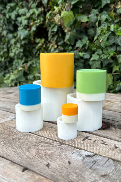 rufus concept Silindir 3d Mum Kalıbı Seti ( 4 Adet Kalıp ) ( Silikon ) 1 Adet