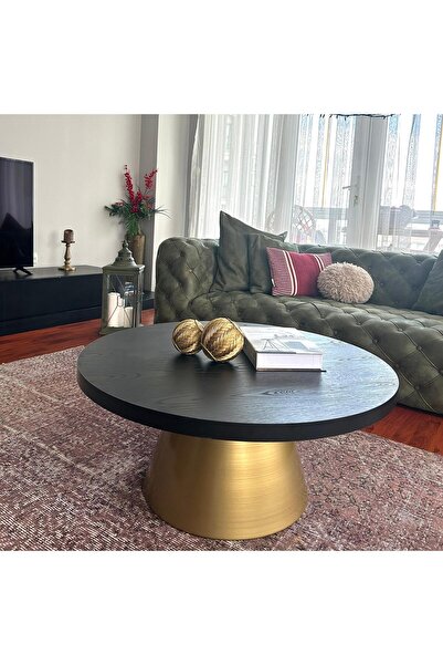 desping MODERN ORTA SEHPA  BOHEM CENTRAL TABLE SENKRON SİYAH HARELİ SUNTALAM ...