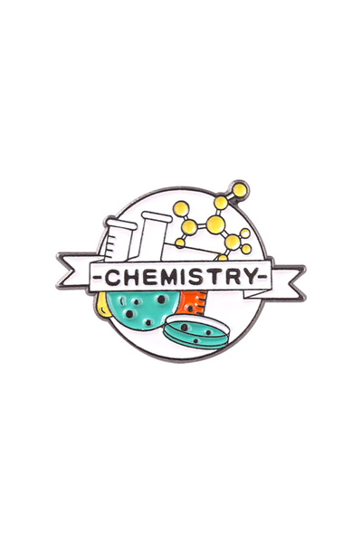 Choice دبابيس مطلية بالمينا على شكل بنية جزيئية كيميائية من طراز 9، دبابيس خي...