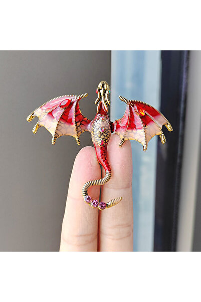 Choice Red 2024 Europe and the United States Explosive Enameled Dragon Broh M...