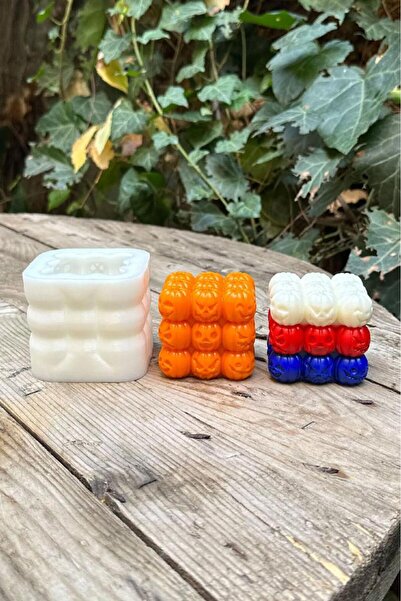 rufus concept Bubble Kabak Tekli Mum Kalıbı ( Silikon ) 1 Adet