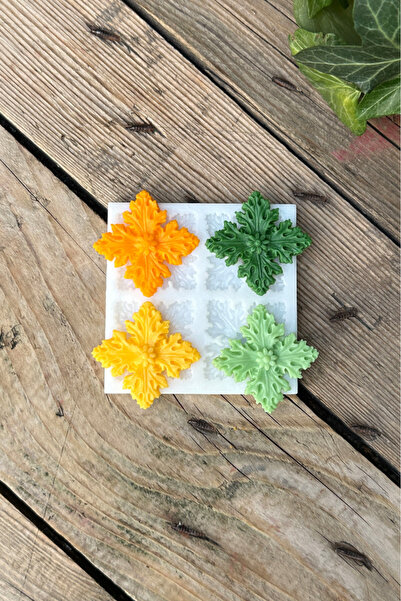 rufus concept Kar Tanesi Çiçeği Dörtlü Mum Kalıbı (SİLİKON) (1 ADET)