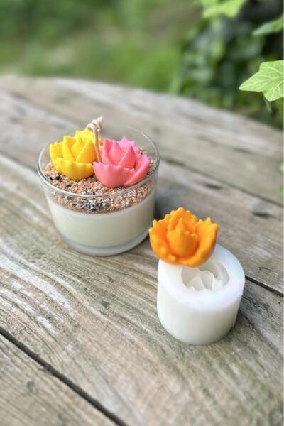 rufus concept Juvenna Sukulent Mum Kalıbı (SİLİKON) (1 ADET)