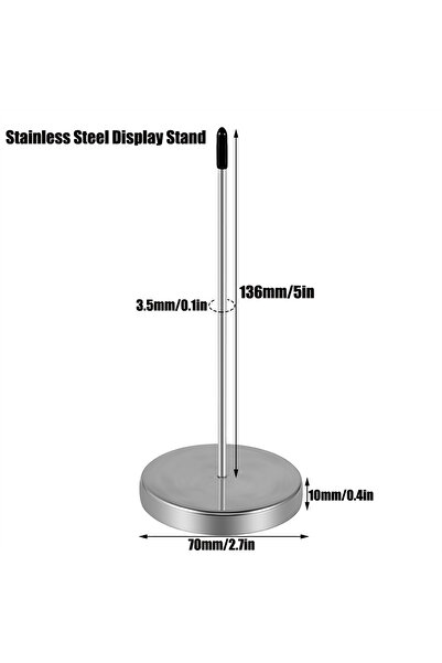 Choice Steel Display Stand 1PC Stainless Steel Display Stand Soft Silicone Ea...