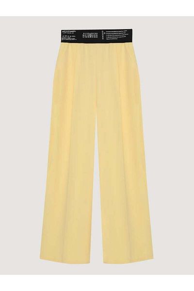 Quzu 71153 Yellow Elastic Waist Trousers