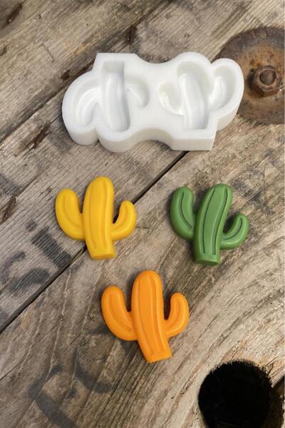 rufus concept Kaktüs Mini Ikili Mum Kalıbı (SİLİKON) (1 ADET)