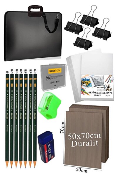 Artlantis 50x70 Resim Çantası Seti 1 Paket Fatih Karakalem 50x70 Proje Çantas...