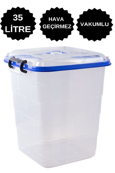 DEEMBRO Pulses Storage Container Box 35 Lt Large Size Vacuumed Food Flour Sugar Rice Airtight 35*42*39 cm