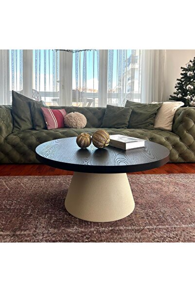 desping MODERN ORTA SEHPA  BOHEM CENTRAL TABLE SENKRON SİYAH HARELİ SUNTALAM ...