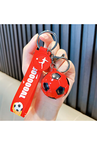 Choice سلسلة مفاتيح حمراء لكرة القدم للمشجعين، مصنوعة من مادة البولي فينيل كلوريد الناعمة، قلادة كرة قدم، إكسسوارات، حقيبة، ديكور، قطر