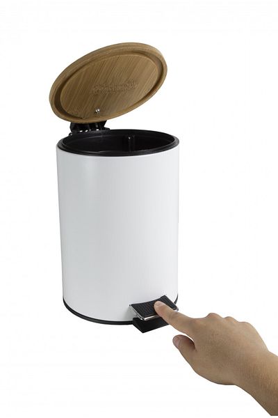 JOTTA Pedal bin 3L, white, Scandic