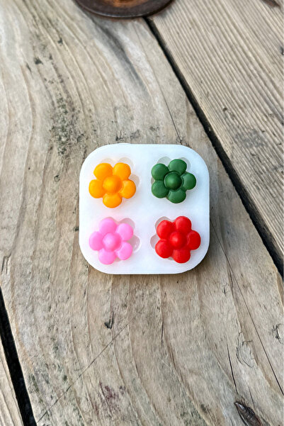 rufus concept Erik Çiçeği Dörtlü Mum Kalıbı (SİLİKON) (1 ADET)