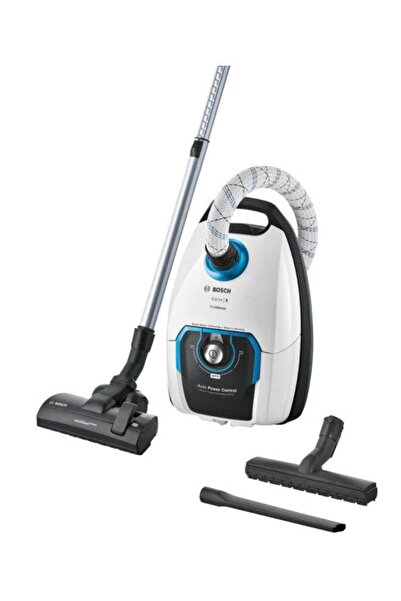 Bosch Ηλεκτρική σκούπα με σακούλα Bosch Serie 8 ProSilence BGL8SIL6, 5 L, 800 W (Λευκό/Μαύρο)