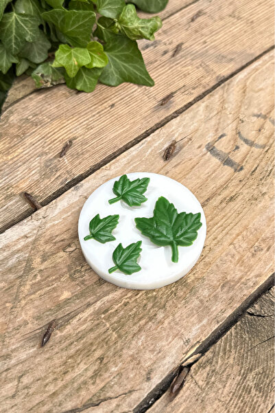 rufus concept Çınar Yaprağı Dörtlü Mum Kalıbı (SİLİKON) (1 ADET)