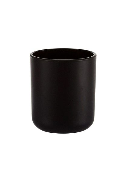 Tasarım Evi 6Pcs Black Exterior Painting Plain Glass Cups - Convenient for Filling