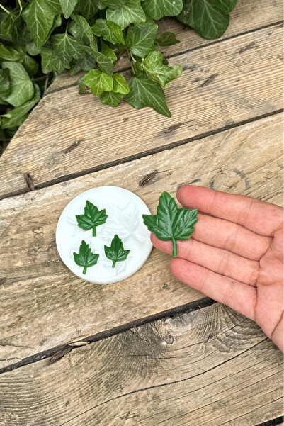 rufus concept Çınar Yaprağı Dörtlü Mum Kalıbı (SİLİKON) (1 ADET)