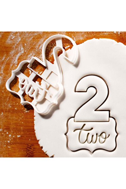 Hobist Doğum Günü İki Yaş Rakam 2 Kurabiye Kalıbı ve Şeker Hamuru Kalıbı