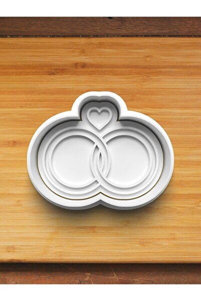 Hobist وعد الخطوبة خواتم الزواج قالب الكعكة الدائري وقالب لب السكر