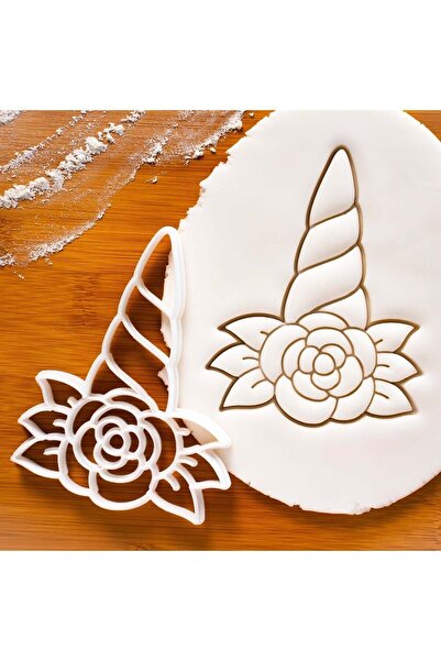 Hobist قالب كوكي على شكل قرن يونيكورن فاخر وقالب لب السكر