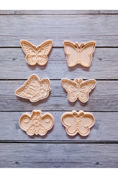 Hobist قالب كوكيز بنمط الفراشة المختلفة وقالب لب السكر 7-8 سم