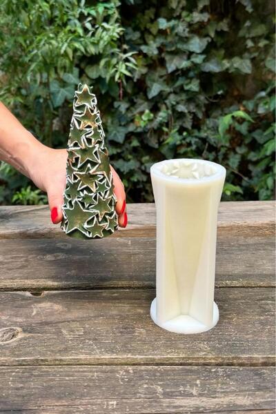 rufus concept Yıldız Ağacı Silikon Mum Kalıbı