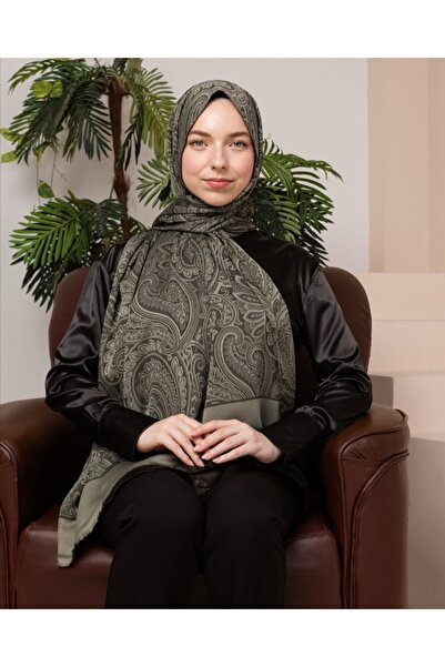 aldyoo Πράσινο έθνικ σχέδιο σάλι βισκόζης διπλής όψης