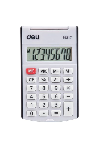 Deli Deli E39217 Plastic 8-Digit Calculator - Black
