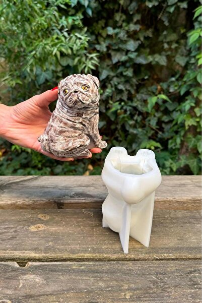 rufus concept Pug Köpek Silikon Mum Kalıbı