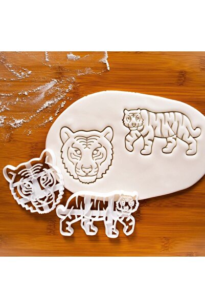 Hobist قالب كوكي النمر وقالب لب السكر مجموعة مزدوجة