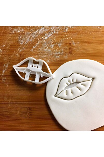 Hobist قالب كوكي الشفاه وقالب لب السكر باللون الأبيض