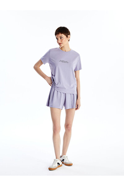 LC Waikiki Nevavm Women's Flat Shorts with Elastic Waistband