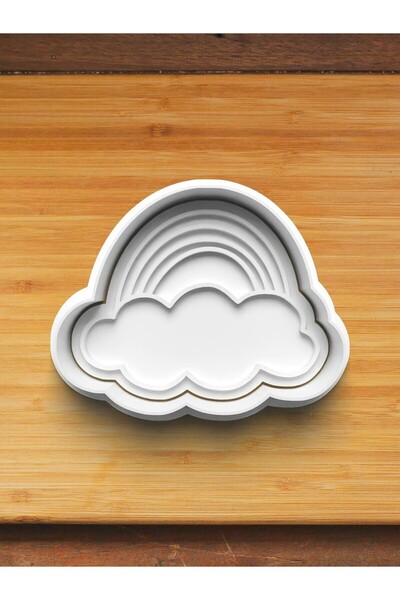 Hobist قالب كوكيز غائم بألوان قوس قزح وقالب لب السكر