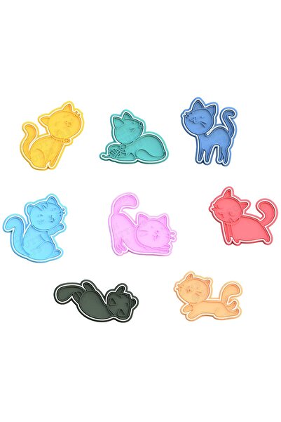 Hobist قوالب بسكويت القطط - صانعة العجين والحلوى - مجموعة مع القاطع