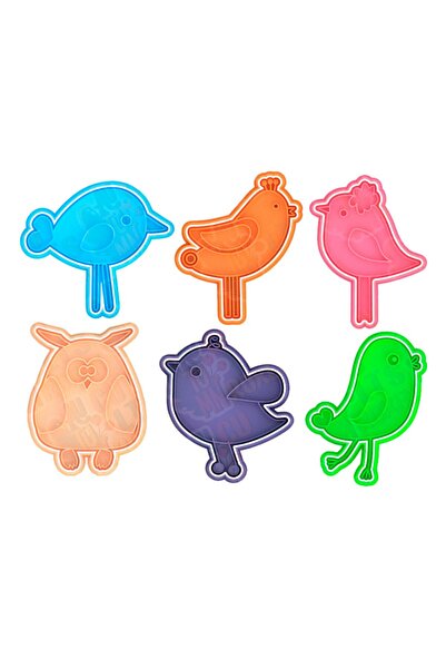 Hobist قالب كوكي لطيف على شكل طيور وقالب لب السكر مع 6 طيور مختلفة