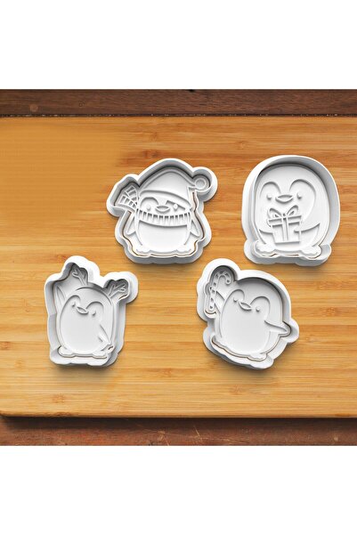 Hobist قالب بسكويت بطريق عيد الميلاد للعام الجديد وقالب لب السكر