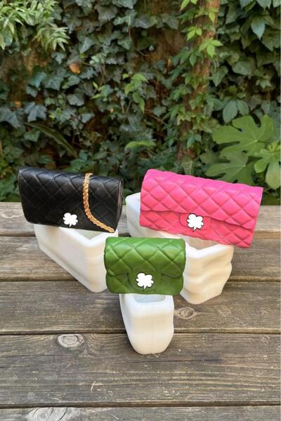 rufus concept Clutch Çanta Üçlü Silikon Mum Kalıp Seti