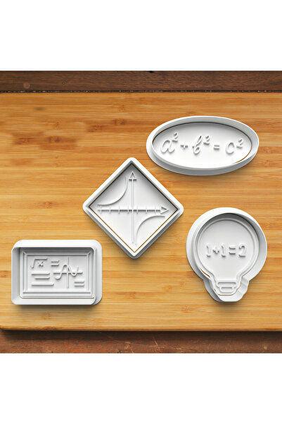 Hobist قالب كوكي الرياضيات وقالب لب السكر مجموعة من أربعة