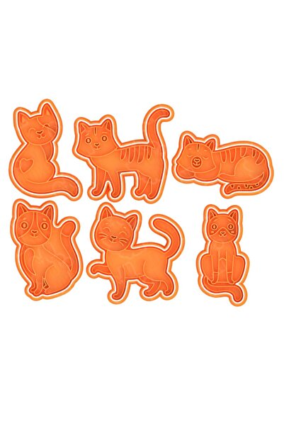 Hobist مجموعة قوالب بسكويت القطط اللطيفة وقالب لب السكر مع 6 قطع مختلفة