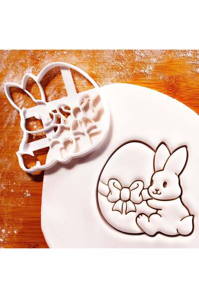 Hobist قالب بسكويت على شكل أرنب بيض لطيف لعيد الفصح وقالب لب السكر