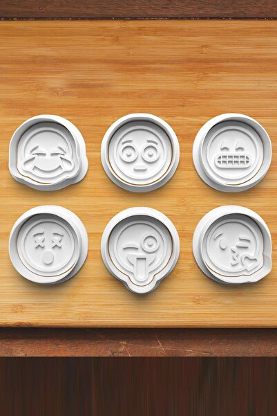 Hobist قالب بسكويت الرموز التعبيرية 6 قوالب بسكويت الرموز التعبيرية المختلفة