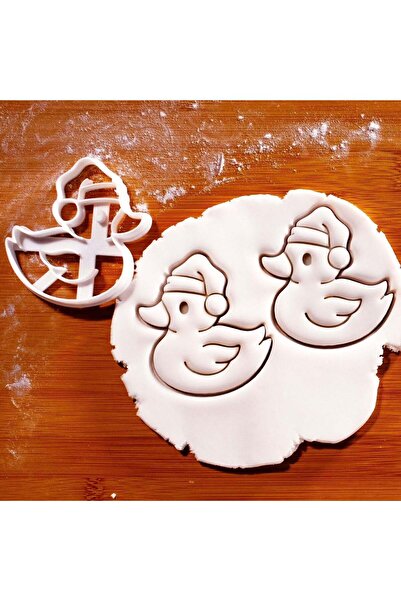 Hobist بطة صغيرة وبسكويت مع قبعة رأس السنة الجديدة - قالب لب لطيف وحلوى