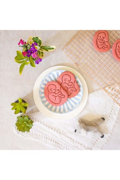 Hobist قالب كوكيز الطفل في بطن الأم وقالب عجينة السكر