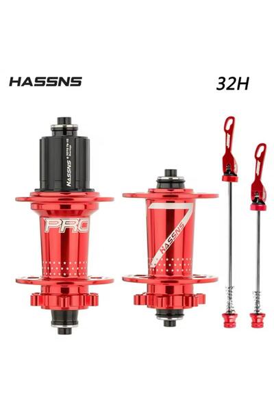 ROBESBON HASSN'S PRO 7 32H Kırmızı Ön-Arka Jant Göbek Takımı, Göbek Seti