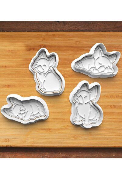 Hobist قالب كوكيز الكلب البلدغ الفرنسي وقالب لب السكر