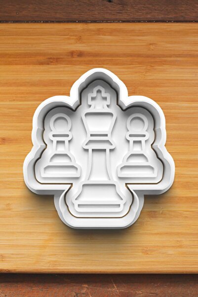 Hobist قالب كوكي على شكل قطعة شطرنج من كوين وقالب عجينة السكر