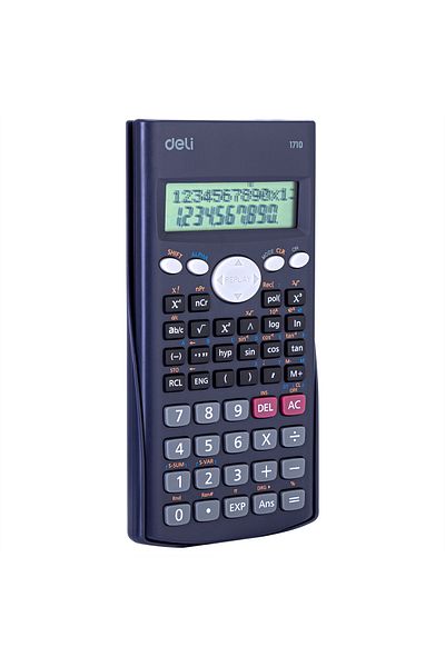 Deli E1710 Scientific Calculator - 240 Functions, 10+2 Digits, 3-Year Warranty, Dark Blue