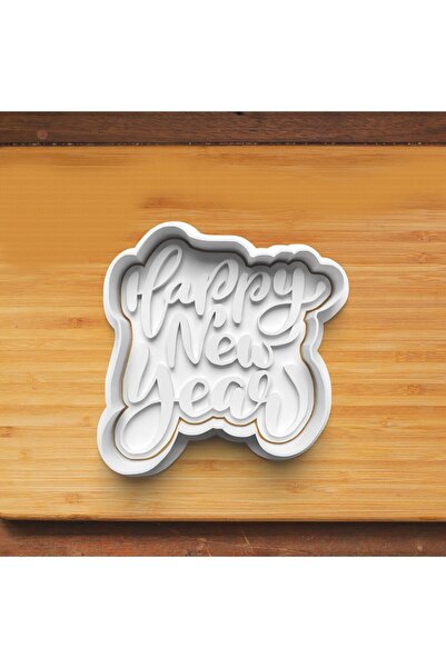 Hobist سنة جديدة سعيدة سنة جديدة سعيدة قالب كوكي وقالب لب السكر