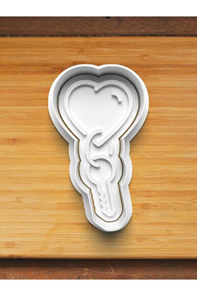 Hobist مفتاح قلبي على شكل قلب، قالب بسكويت وقالب لب السكر