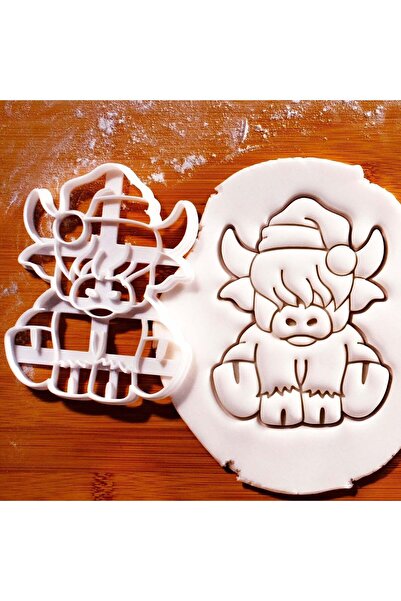 Hobist قالب بسكويت البقرة والبلاستيسين مع حلوى رأس السنة الجديدة